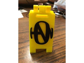 hanson fan floor sign logo signs & logos stand up 3d print model - Mito3D