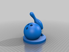 bowling trophy remix toys & games 3d print model - Mito3D