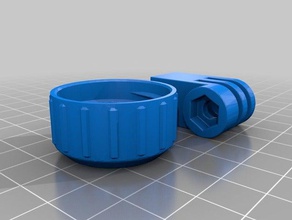 gopro mount plastic bottle camera cap 3d print model - Mito3D