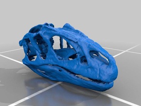 updated allosaurus skull erlikosaurus animals animal dinosaur history science skeleton statue therizinosaur 3d print model - Mito3D