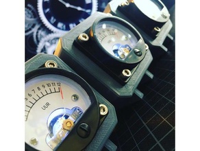 analog volt meter clock gadgets 3d print model - Mito3D