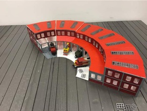 1 87 ho scale train depot Plattenspieler mechanische Spielzeuge ho-Zug Modell-Zug scale-Modell 3d print model - Mito3D