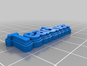teacher chicle keychains customized 3d print model - Mito3D