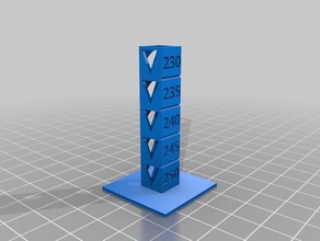 abs temp kalibrasyon Kulesi 3d baskı testleri özelleştirilmiş 3d print model - Mito3D