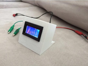 dc medidor de lcd digital pantalla dual voltaje temperatura actual titular diy 3d print model - Mito3D