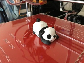 dormir panda - double de couleur animaux 2color mignon extrusion nosupport nosupports 3d print model - Mito3D