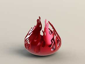 titular de la vela cocina y comedor art decoración cena fuego llama iluminación 3d print model - Mito3D
