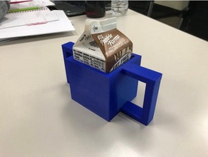 two handed milk carton holder diy 1 2 pint adapted feeding assistivetech assistive technology occupational therapy 3d print model - Mito3D