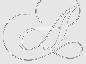 kaligrafi alfabe şablon öğrenme hat mektup 3d print model - Mito3D