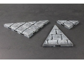 openlock dungeon stone angled floors toy & game accessories dnd tiles miniatures openforge pathfinder rpg tabletop terrain tile 3d print model - Mito3D