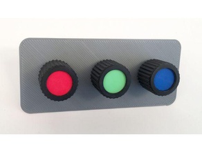 two color knob 6mm diy 3d print model - Mito3D