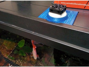 kalikooler 50mm Lüfter adapter juwel rekord 800 Aquarien Haustiere 50mm-Lüfter aquarium-Kühler 3d print model - Mito3D