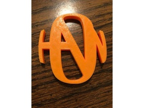 hanson logo keychain signs & logos 3d print model - Mito3D