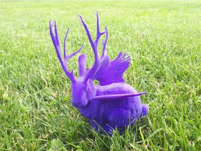wolpertinger de baviera criatura mítica criaturas bunny el alemán mitológicos 3d print model - Mito3D