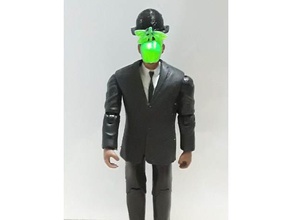 bowler hat apple 1 18 scale playsets action figure figures surrealism 3d print model - Mito3D