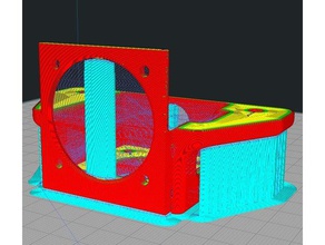 cr-10 double x stepper damper w fan mount 3d printer parts creality tevo tornado 3d print model - Mito3D