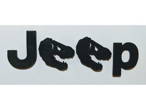 jurassic park t-rex jeep wrangler-emblem 3d-drucken 3d print model - Mito3D