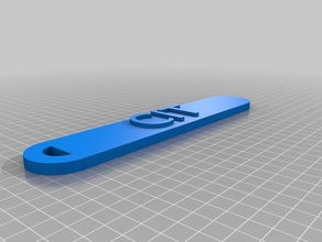 il mio personalizzato parametrico nome del tag i portachiavi su misura 3d print model - Mito3D