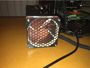 başka bir 120mm fan grill - altıgen desen elektronik ızgara hexagon 3d print model - Mito3D