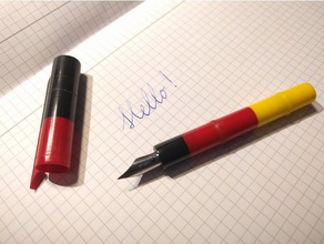 simple piston fountain pen office pens 3d print model - Mito3D