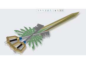 x-blade kingdom hearts adereços disney chave keyblade 3d print model - Mito3D