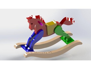 cavalo de balanço brinquedos construção 3d print model - Mito3D