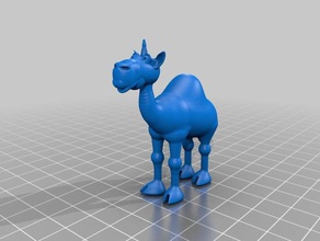unicamel animals camel horn unicorn 3d print model - Mito3D