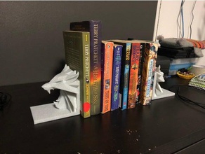 witcher book end sculptures stand wolf 3d print model - Mito3D
