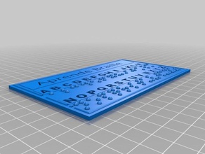 plancha para aprender braille learning educacion educational toy espa ol spanish 3d print model - Mito3D