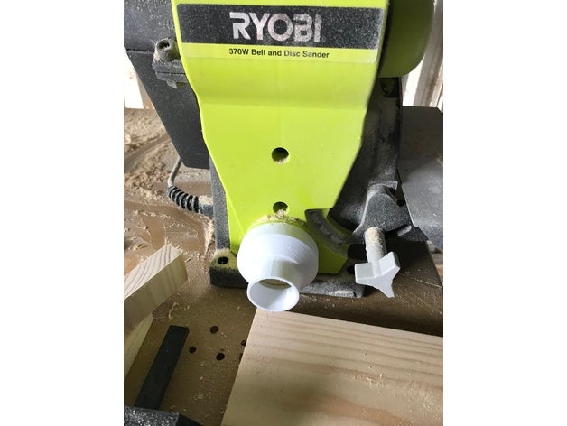 ryobi sander Staub-adapter Teile Staub openscad Vakuum 3D print model - Mito3D