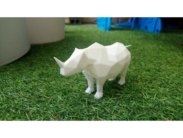 rhino art 3D print model - Mito3D