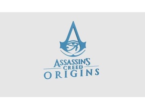 Assassin's creed kökenleri 3d baskı aksiyon figürü macera zamanı assassins asus rog strix oyun logo playstation xbox 3d print model - Mito3D