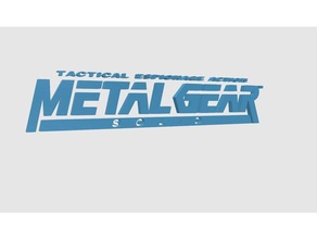 metal gear solid 1 logotipo La impresión en 3d konami el playstation de xbox 3d print model - Mito3D