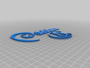 icône linux debian art 3d print model - Mito3D