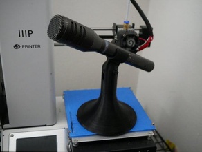 desktop mic stand small condenser microphones audio 3d print model - Mito3D