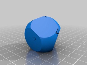 customized 7-sided die dice 3d print model - Mito3D