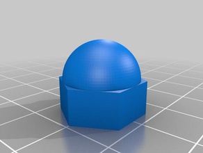 my customized parametric nut cap m8 replacement parts 3d print model - Mito3D