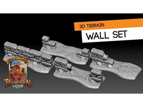 wall cover toys & games 40k barricade wargame terrain warhammer 3d print model - Mito3D
