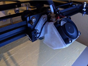 creality cr-10 ender hotend cover stock fan abl sensor mouting 3d printer parts 3d print model - Mito3D