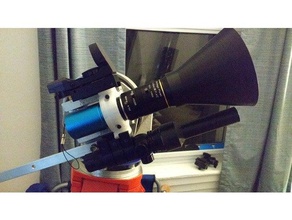 light shroud 8-50mm f15 3mp ir c mount lens hobby astonomy camera telescope 3d print model - Mito3D