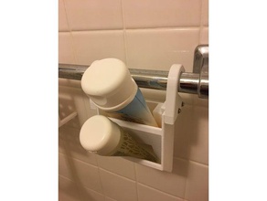 tubo transportador do chuveiro casa de banho caddy acessórios com duche gancho 3d print model - Mito3D