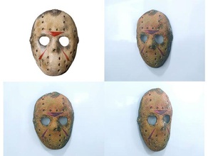 mascara jason viernes 13 iman magnet art friday 3dlito color dibujo drawing litofania mask movie nevera 3d print model - Mito3D