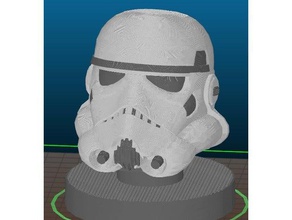 star wars stormtrooper busto - dupla extrusão esculturas 2color do capacete 3d print model - Mito3D