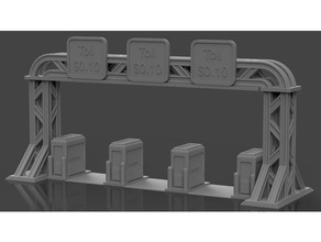 gaslands toll booth oyuncak & oyun aksesuarları dağılım arazi wargame wargaming 3d print model - Mito3D