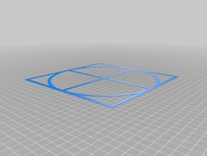 my customized bed center calibration tutorial using parametric crosshairs square 3d printing tests 3d print model - Mito3D