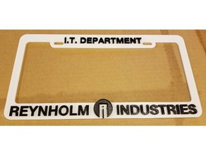 iot dipartimento - reynholm industries license plate frame segni e loghi folla 3d print model - Mito3D