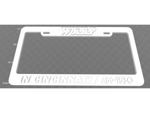 wkrp - cincinnati license plate frame Schilder & logos 3d print model - Mito3D