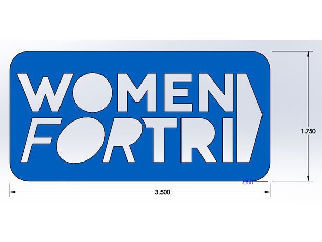 women tri small tri-tat stencil signs & logos iron man triathlon 3D print model - Mito3D