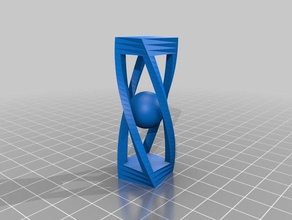 meu personalizados, bola de s gaiola torção arte interativa personalizado 3d print model - Mito3D