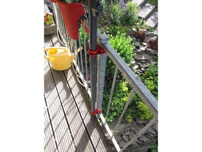 sonnenschirmhalter suporte de guarda-chuva guarda-sol exterior e jardim criado freecad sonnenschirm pára-sol 3d print model - Mito3D